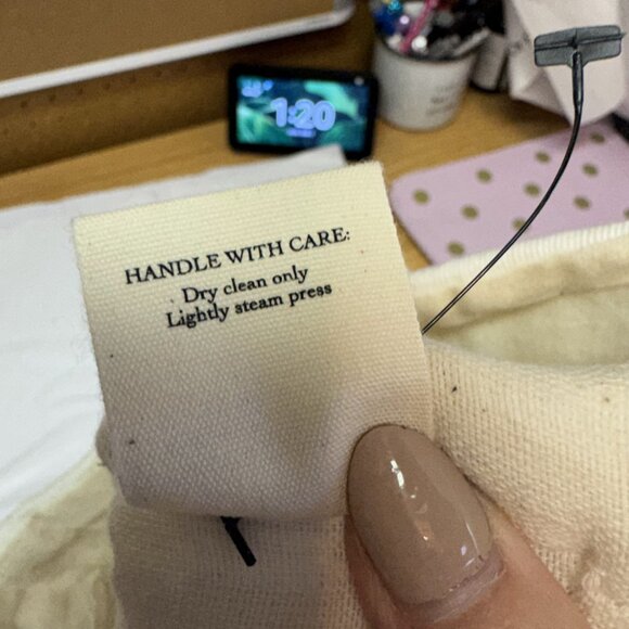 NWT Savannah Morrow Women's Crop Tops White Textured Tweed Square Neck Size XS - Picture 9 of 11